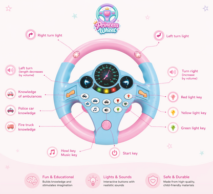 Princess Wheel™️ Electric Simulated Steering Wheel